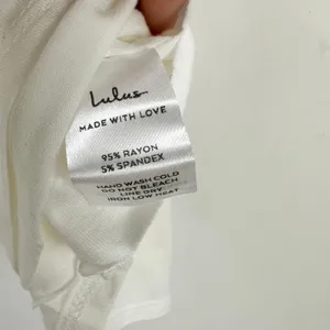 Lulus Feel Like Dancing White Crop Top Minimalist Stretch Jersey Knit Small NWT thumbnail 9