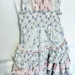 Like New LoveShackFancy Quintell Halter Mini Dress thumbnail 8