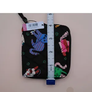 Vera‎ Bradley Herding Cats Small Zip Around Wallet Black Cat Print Quilted NWT thumbnail 7