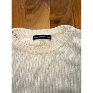 Brandy Melville Sweater Womens One Size Creak 100% Cotton Knit Crewneck classic‎ thumbnail 3