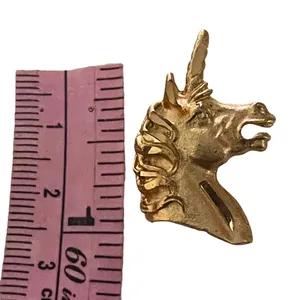 Vintage unicorn head pendant thumbnail 4