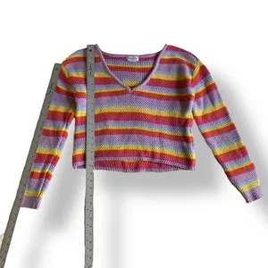 Revolve Lovers + Friends Camino Cropped Sweater in Bright Rainbow Pastel Size‎ S thumbnail 4