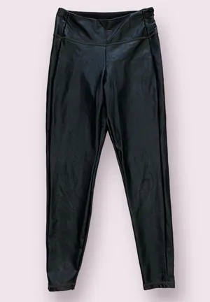 Athleta All Over Gleam Faux Leather Leggings High Rise size small thumbnail 5