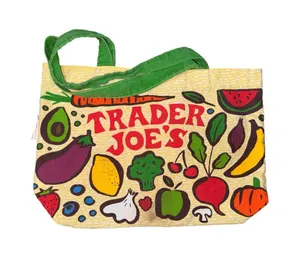 Vintage Trader Joe’s Reusable Grocery Bag Fruit & Vegetables 100% Cotton thumbnail 1