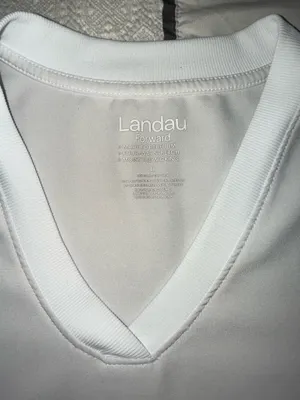 Landau White Scrub Top Size L thumbnail 2