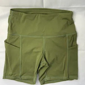 Oalka Activewear Women’s Green High Waisted Side Pocket Biker Shorts Size Small thumbnail 8