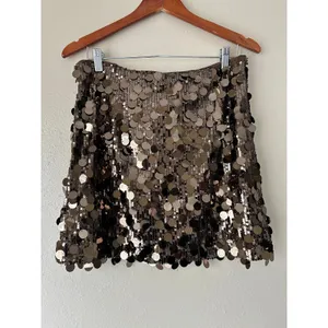 Ann Taylor Loft Brown Sequin Mini Skirt Size 12 thumbnail 6