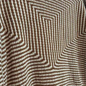 Hem & Thread Medium Rust White Patterned‎ Sweater Pullover Grandpacore thumbnail 4