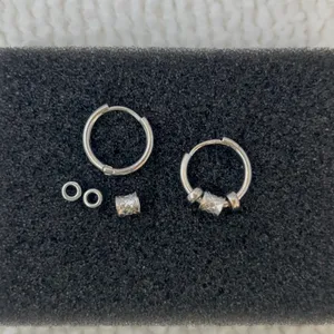 Fashion Cool Small Silver Hoop Earrings for Men Women,Unisex Earrings thumbnail 4