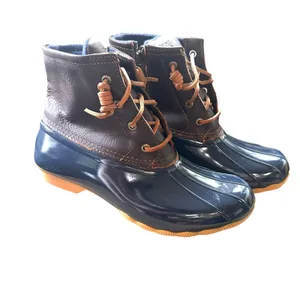 SPERRY Saltwater Duck Boot Brown/Navy NWOT w BOX‎ Sz 9 thumbnail 2