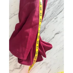 Vintage Niki Livas Burgundy Velvet Maxi Dress 90s Y2K Romantic Goth Formal thumbnail 7