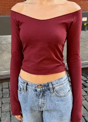 Brandy Melville Mayson V-Neck Long Sleeve thumbnail 1
