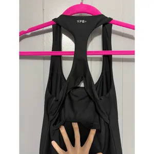 Abercrombie & Fitch YPB Black SculptLux Open Back Athletic Fitted Jumpsuit S thumbnail 5