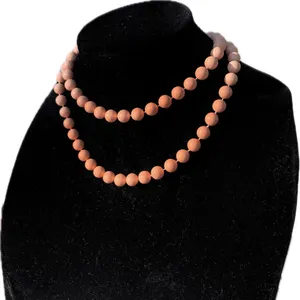 Tahari Beaded Necklace set in White and Tan/peach 36” freestyle thumbnail 6