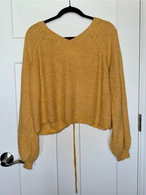 SO Yellow Drawstring Sweater thumbnail 2