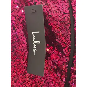 Lulus Womens Mini‎ Dress S Magenta Sequin Off Shoulder Notched Glam Party MF2812 thumbnail 6