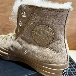 Converse Women's Tan and Brown Trainers thumbnail 6