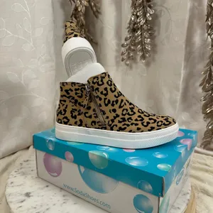 SODA‎ Bobcat Ltn Leopard Print High Top Sneakers Platform Size 9 Women's Shoes thumbnail 2