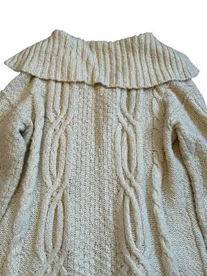 Pilcro Chunky Cable-Knit Cardigan Sweater Fisherman Preppy Coastal Grandmacore thumbnail 10