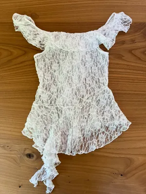 ZARA Asymmetrical Lace Top thumbnail 2