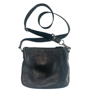 Coach Black Pebbled Leather Crossbody Turnlock Pocket Shoulder Bag Small thumbnail 2