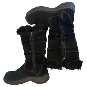 L.L. Bean TEK2.5 Waterproof 7.5 Winter Boots Womens Zip Black Suede Buckle Strap thumbnail 7