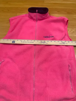 GoGo sports fleece hot pink cape cod women’s vest size large . thumbnail 4
