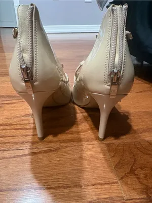 Marc Fisher Nude Patent Pointed-Toe Strappy Pumps thumbnail 3