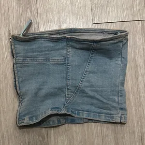 Zara Denim Bustier Top thumbnail 3