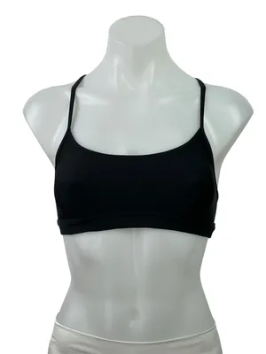 Alo Yoga Women's Black Cross Back Yoga Workout Athletic Sports Bra Crop Top XS thumbnail 1