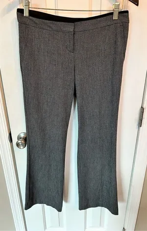 Express Dress Pants 2S Black Grey columnist Straight Leg Womens thumbnail 1