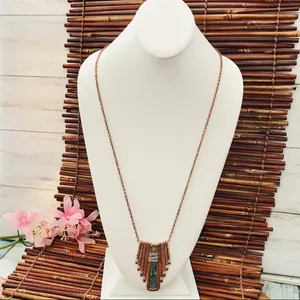 Lucky You Cooper Tone Necklace & Earrings NWT thumbnail 2