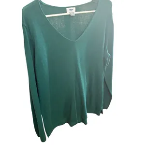 Old Navy Green V-Neck Sweater XXL thumbnail 2