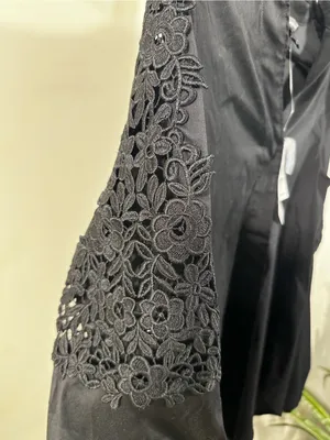 N38. White House Black Market Embroidered Sleeve Button-Front Top thumbnail 3