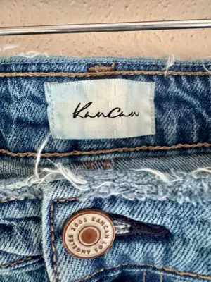 KanCan Size 15/31 High Cuffed Wide Leg Distressed Jeans (slight crop) thumbnail 5