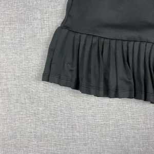 Tail Skirt Womens S Black Pleated Short Jersey Polyester Spandex Elastic Waist thumbnail 2