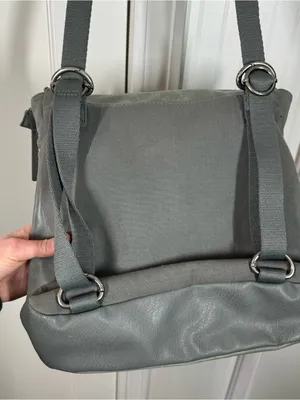 The Sak Ventura Convertible Leather‎ Backpack in distressed gray thumbnail 3