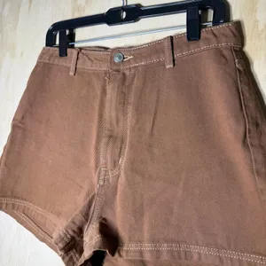 Princess Polly Brown‎ Twill High Rise Workwear Shorts Women’s Size 6 Casual thumbnail 2