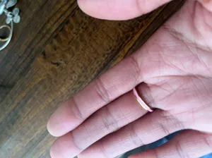 Rose Pink Enamel Band Ring thumbnail 7