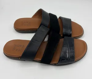 Naturalizer Kellie black leather flat slip on sandal women’s 7 casual classic thumbnail 1