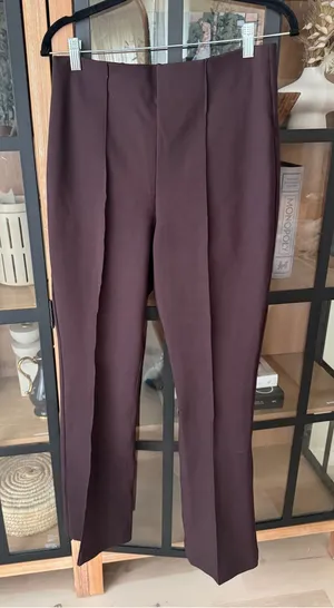 NWT SPANX Supersmooth PerfectFit Ponte Micro Flare Pants Truffle Brown high rise thumbnail 1