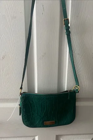 Marc Jacobs Emerald Green Textured Leather Crossbody Bag thumbnail 1