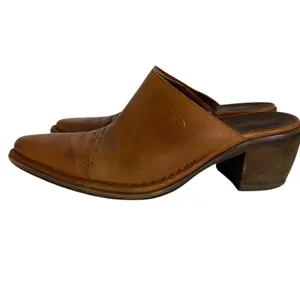 PIKOLINOS Slip On Slide Sandals Clogs Women's Size 37 Leather Cognac‎ thumbnail 9