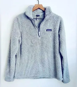 Patagonia Los Gatos Fleece 1/4 Zip jacket long sleeve M light grey thumbnail 1