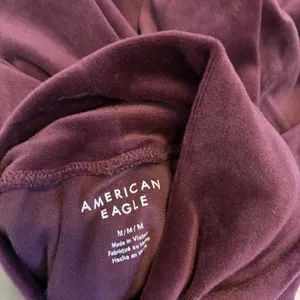 New American Eagle Womens Medium Long Sleeve Soft Velour Snap Closure Bodysuit thumbnail 7