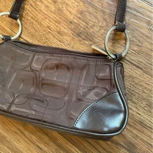 Y2K Express Brown Print Leather Shoulder Bag thumbnail 3