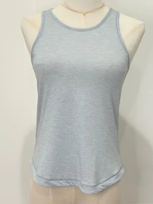 Lululemon Long Distance Tank 4 Heathered Hail Blue Workout Yoga Pilates Hiking thumbnail 5