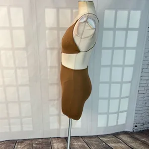 Princess Polly MIA ASYMMETRICAL MINI DRESS BROWN size 2 thumbnail 11