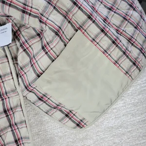 Julia Klein Quilted Jacket Large Beige Plaid Lined Preppy Equestrian Barn Coat thumbnail 12