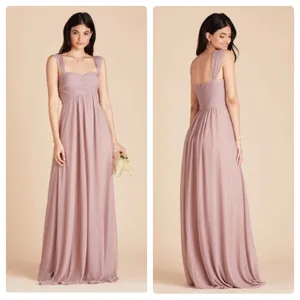 Birdy Grey Maria Convertible‎ Bridesmaid Maxi Dress in Mesh Mauve Sz S NEW thumbnail 2